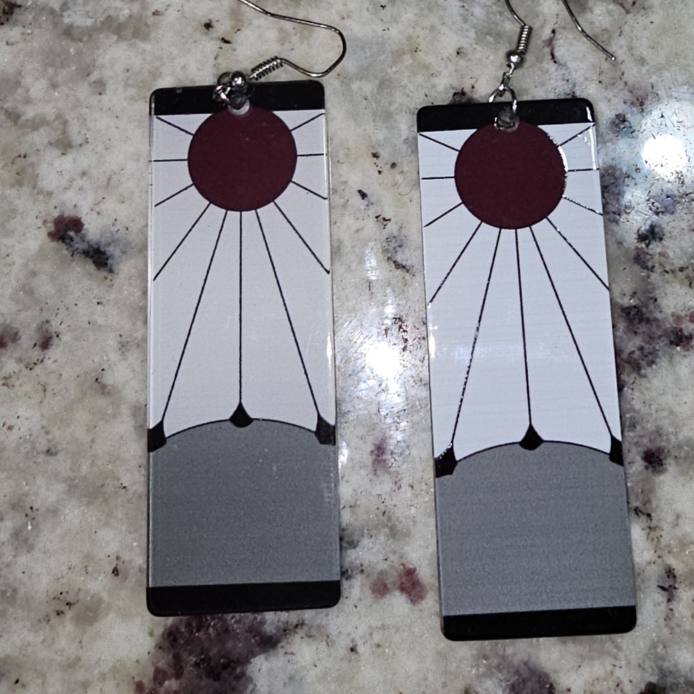 Dragon Slayer Dangle Earrings Acrylic
